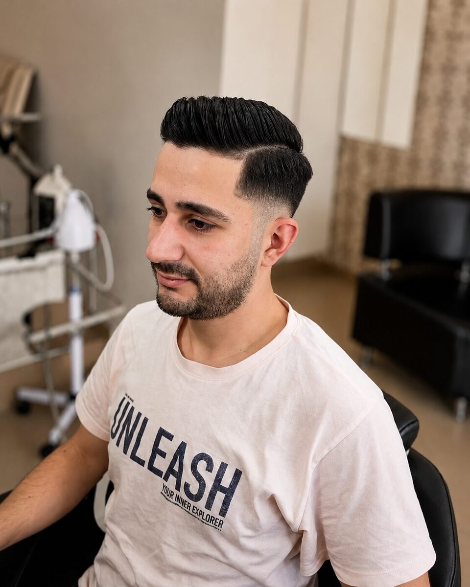 Berber Yahya creative fade saç kesimi, görünüm 8